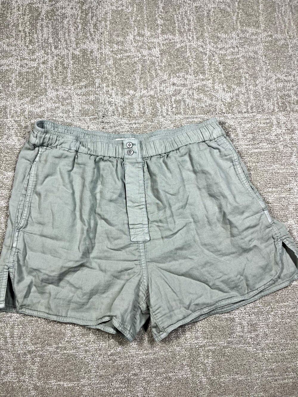 Rowan Joan Pull On Casual Beach Short Women Green Size L Cotton Pockets